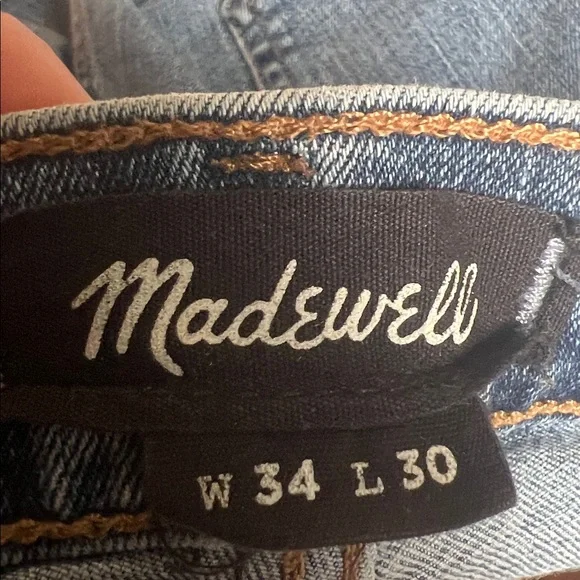 Madewell Classic Blue Denim Pants - Picture 1 of 3